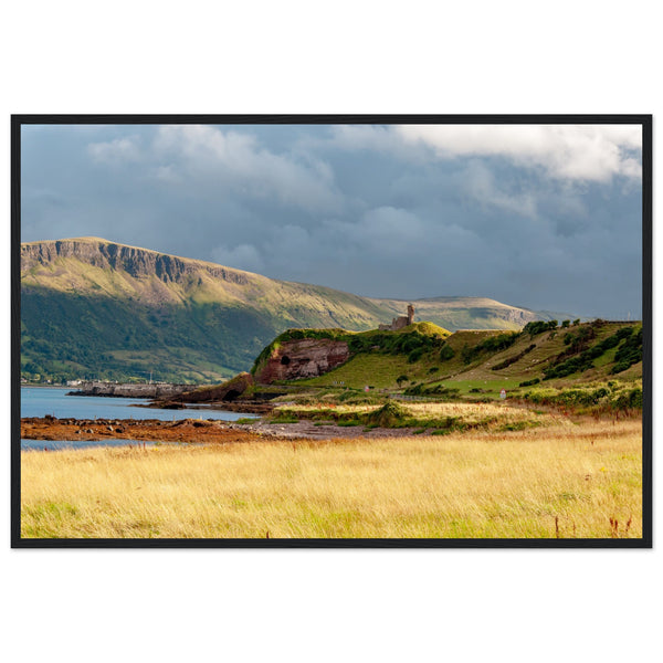 This mesmerising artwork captures the rugged beauty of one of the world's most scenic drives, the Causeway Coastal Route (A2), with a focal point on the medieval marvel, Red Bay Castle.