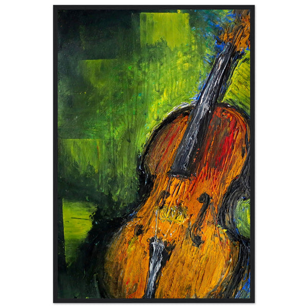 Old Irish Fiddle Art Print: Vibrant abstract design capturing the essence of traditional Irish music with a soulful fiddle. High-quality archival paper ensures longevity. Perfect for adding elegance to any space or as a unique gift for music lovers.