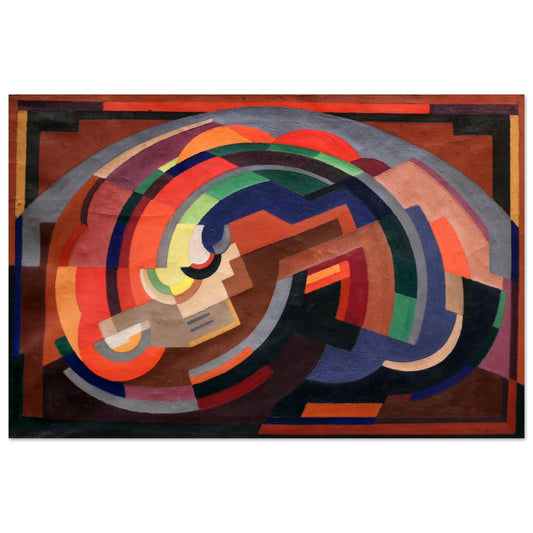 Composition by Irish Artist Mainie Jellett Abstract Art Print