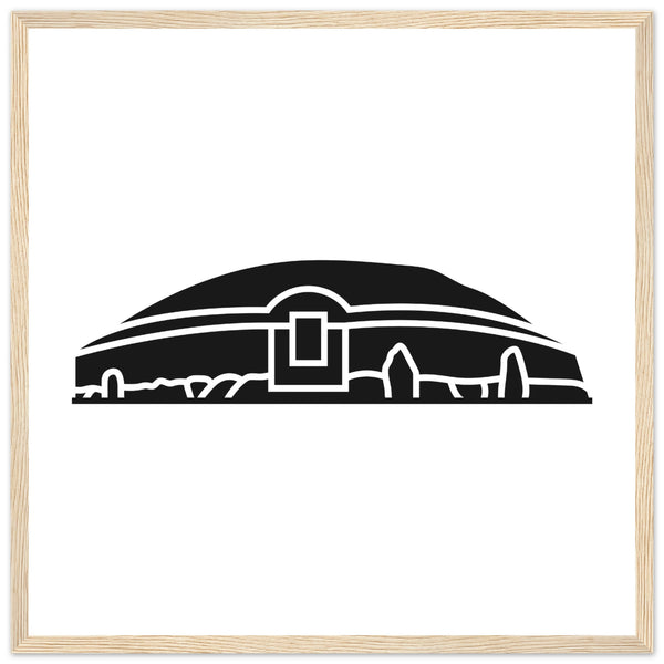 Modern Irish Minimalist Newgrange Illustration Framed Wall Art Print