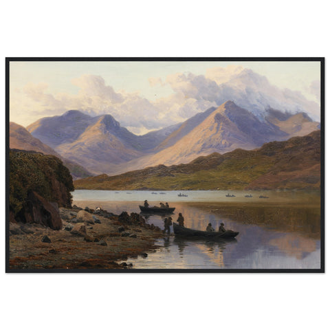 A View of the Killaries, from Leenane by Bartholomew Colles Watkins – Black Framed Print Buy Irish Art