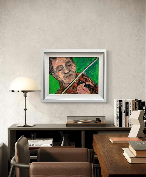 Irish Fiddle Player Original Painting by Irish Artist