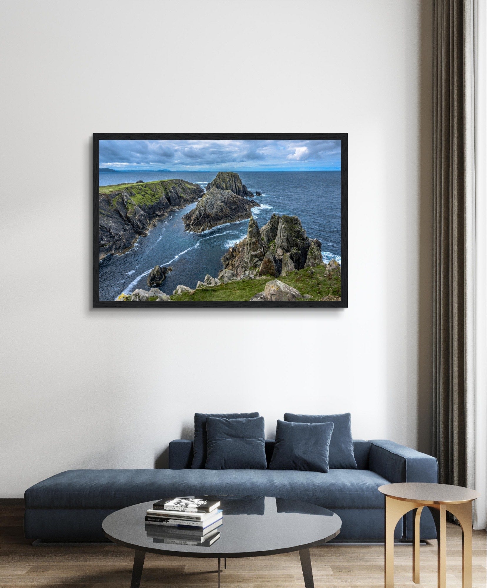 Explore the rugged cliffs and sweeping landscapes of Inishowen Peninsula in this captivating framed print. Experience the untamed beauty of Ireland's Wild Atlantic Way