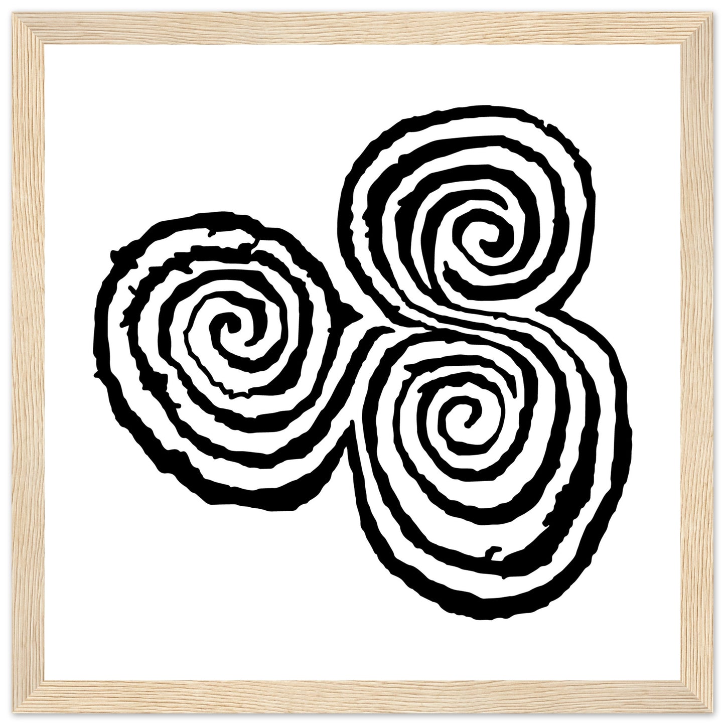 Newgrange Carving Triskelion Tri-Spiral Ancient Megalithic Symbol Framed Walll Art Print