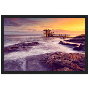 d79d5ca8-b0d0-4484-8fe7-06e7857fd00fGalway's Salthill Diving Tower: Nostalgic Coastal Charm in a Framed Print