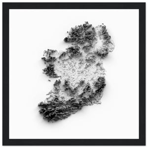 Explore the picturesque landscapes of Ireland with our stunning shaded relief map! This 3D illustration showcases the country's rolling hills, majestic mountains, and intricate coastlines in intricate detail.