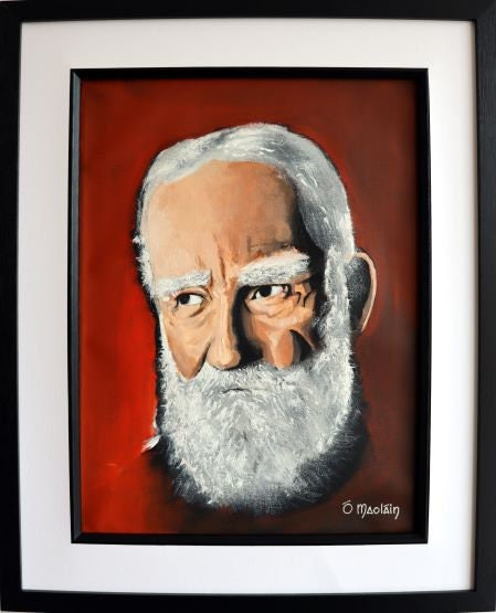 George Bernard Shaw Framed Original Painting